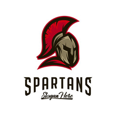 Spartan Logo Vector, Sparta Logo Vector, Spartan Helmet Logo Template, Icon Symbol