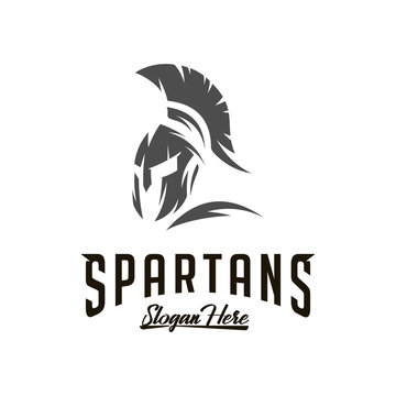 Spartan Logo Vector, Sparta Logo Vector, Spartan Helmet Logo Template, Icon Symbol