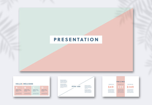 Pitch Presentation Layout with Pastel Elements