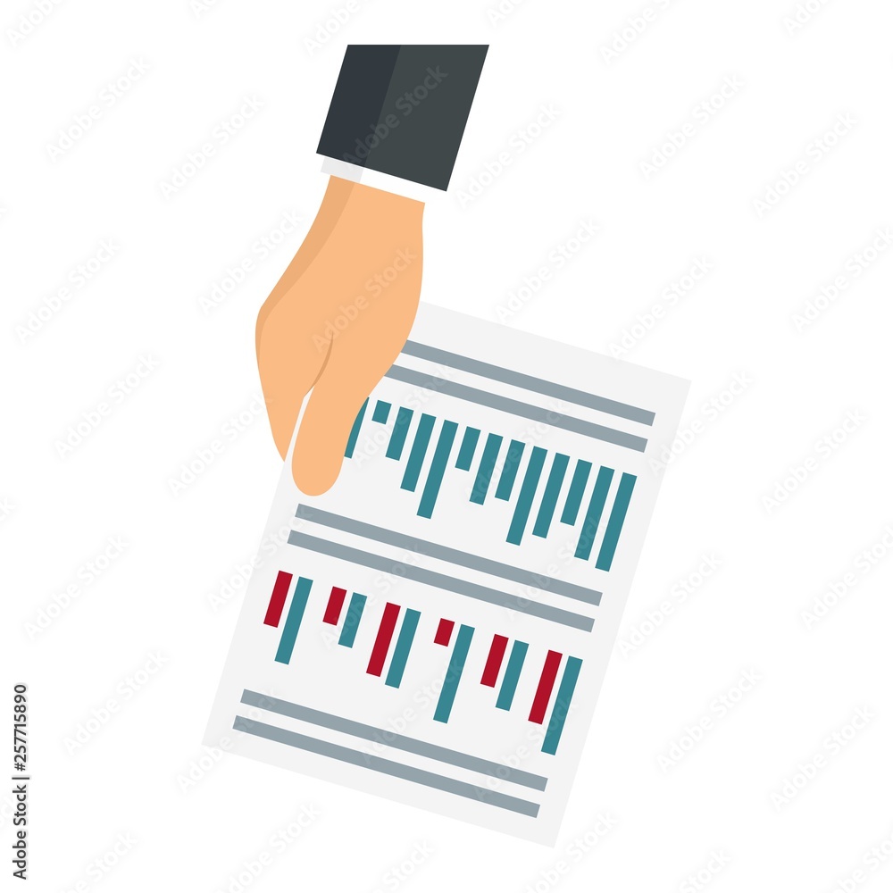 Poster graph icon. flat illustration of graph vector icon for web design