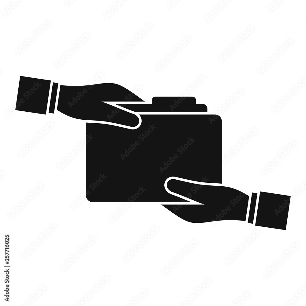 Poster send file folder icon. simple illustration of send file folder vector icon for web design isolated o