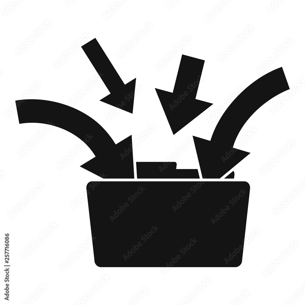 Poster copy all in folder icon. simple illustration of copy all in folder vector icon for web design isolat