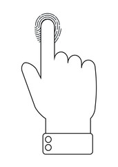 Obraz premium Fingerprint. Concept of hand and fingerprint. Graphic illustration.