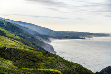 Coastal View of Big Sur and Coastal Mountains