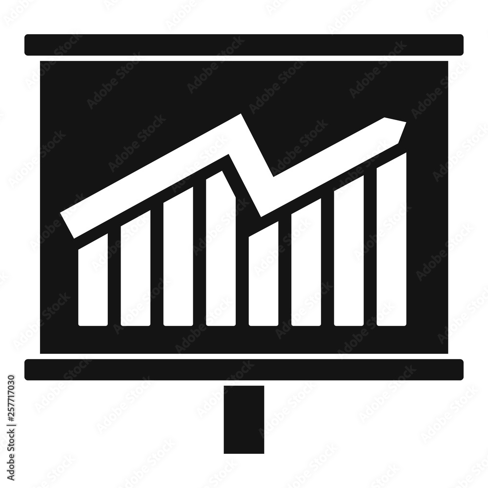 Poster graph banner icon. simple illustration of graph banner vector icon for web design isolated on white 
