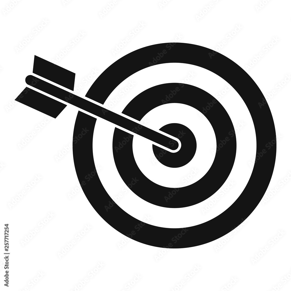 Poster business target icon. simple illustration of business target vector icon for web design isolated on 