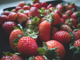 Fresh red strawberries
