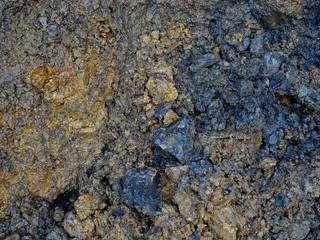 Texture di terra mista a roccia bagnata. 