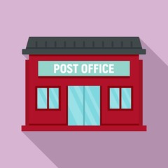 Post office building icon. Flat illustration of post office building vector icon for web design