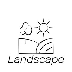 landscape hand draw icon. Element of farming illustration icons. Signs and symbols can be used for web, logo, mobile app, UI, UX