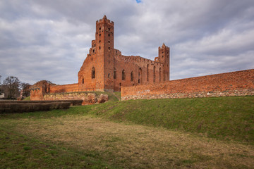 Fototapeta na wymiar Ruins of the gothic teutonic castle in Radzyn Chelminski, Kujawsko-Pomorskie, Poland