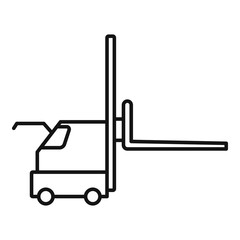 Lift machine icon. Outline lift machine vector icon for web design isolated on white background