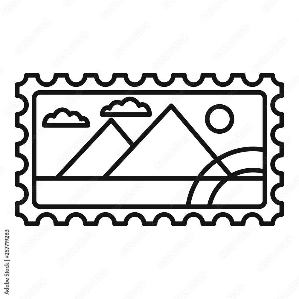 Poster envelope timbre icon. outline envelope timbre vector icon for web design isolated on white backgroun