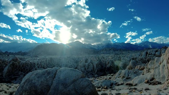 Alabama Hills strange desert rock formations time lapse
