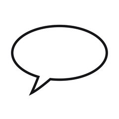 Speech bubble, speech balloon, chat bubble line art vector icon for apps and websites
