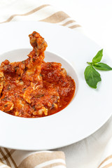 Chicken with tomato sauce