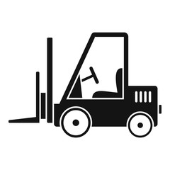 Port forklift icon. Simple illustration of port forklift vector icon for web design isolated on white background