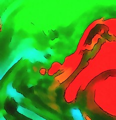 Creative painting pictorial art. Colorful wallpaper in modern style. Abstract texture background. Digital artwork for graphic design or prints on canvas. Stock. Can be used as conceptual pattern.