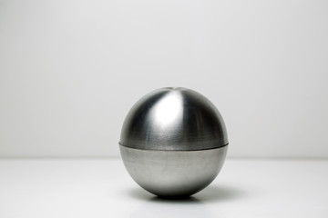 Metallic balls. Decoration elements for design. White background