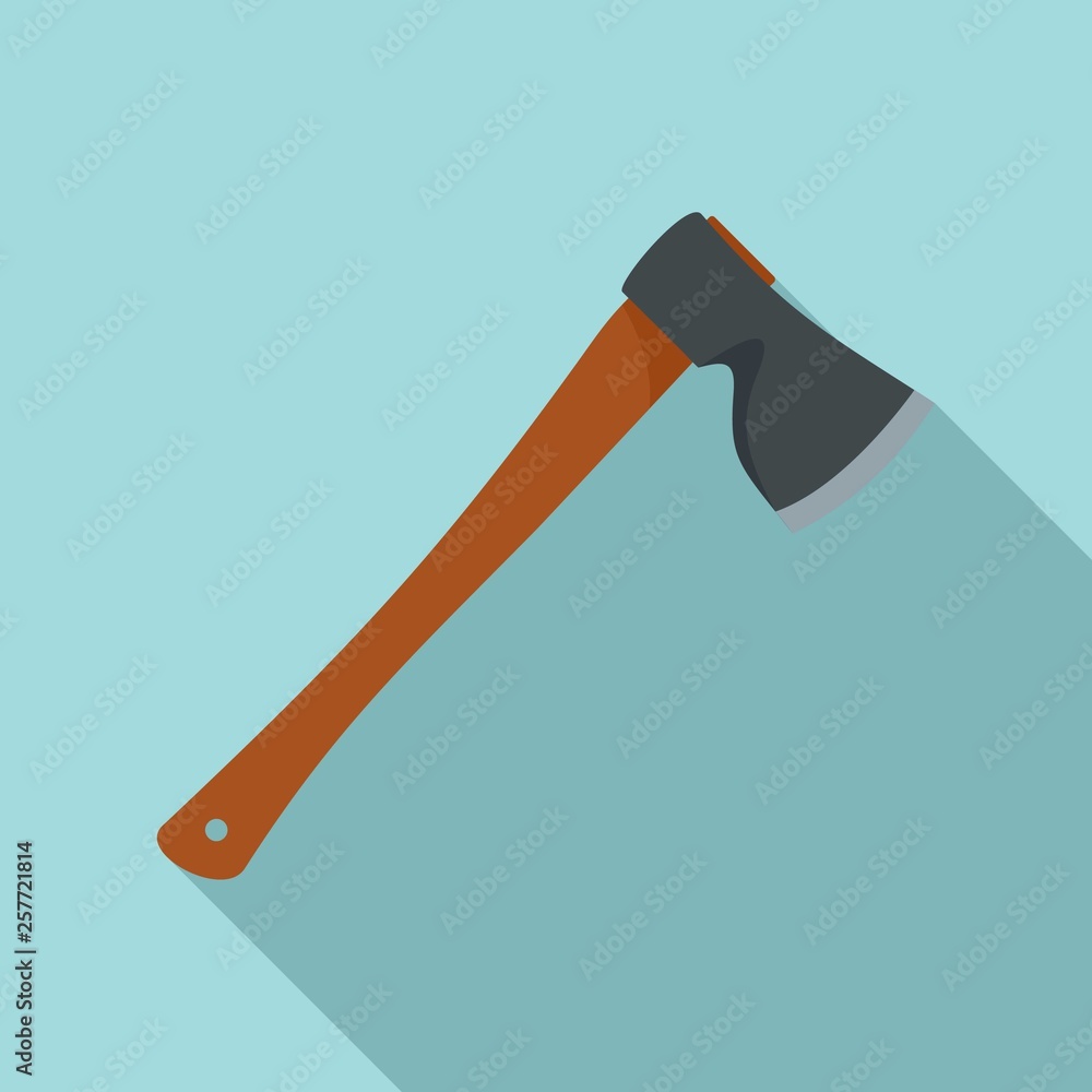 Poster axe icon. flat illustration of axe vector icon for web design