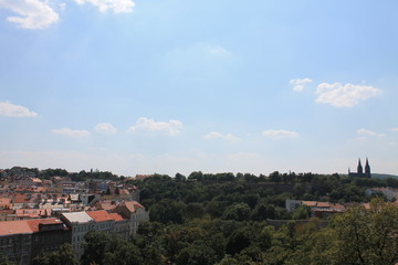 Fototapeta premium Panorama of the district of Nusle in Prague, Czech Republic