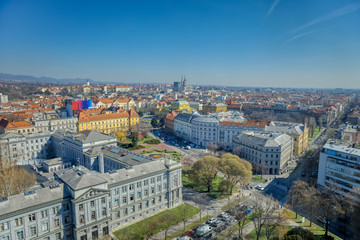 Fototapeta na wymiar Panorama of Zagreb