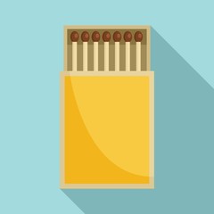 Box of matches icon. Flat illustration of box of matches vector icon for web design