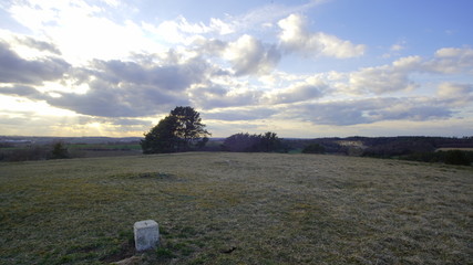 Abend am Berg beim Sonnenuntergang