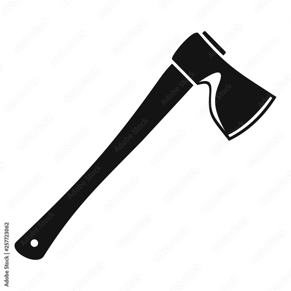 Poster axe icon. simple illustration of axe vector icon for web design isolated on white background