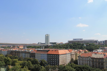 Panorama of the district of Nusle in Prague, Czech Republic