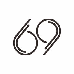 69 logo initial letter design template vector illustration
