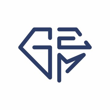 GEM logo initial letter design template vector illustration