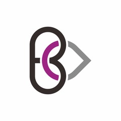 B logo initial letter design template vector illustration