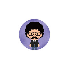 cartoon round avatar picture