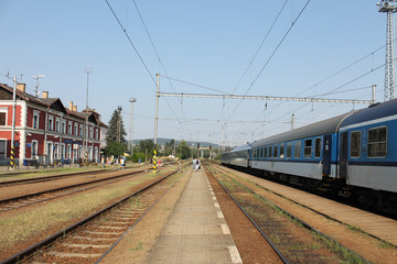 Obraz premium Provincial railway station in the Czech province