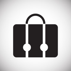 Case icon on background for graphic and web design. Simple vector sign. Internet concept symbol for website button or mobile app.