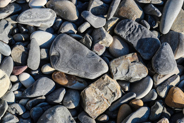 Large stones and pebbles background