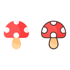 cartoon mushroom vector set