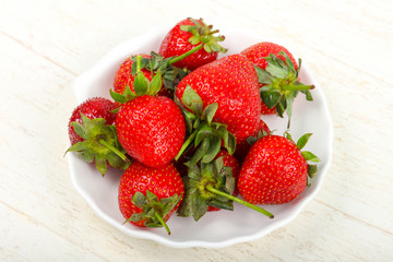 Strawberry in the bowl