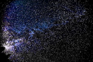 milchstraße, sterne, nacht, himmel, astronomie, blau, weiß, schwarz, dunkel, lichter, scheinen, all, cosmos, galaxie, himmel, wissenschaft, leuchten, astrologie, baum, laub, silhouette, sommer, klar, 