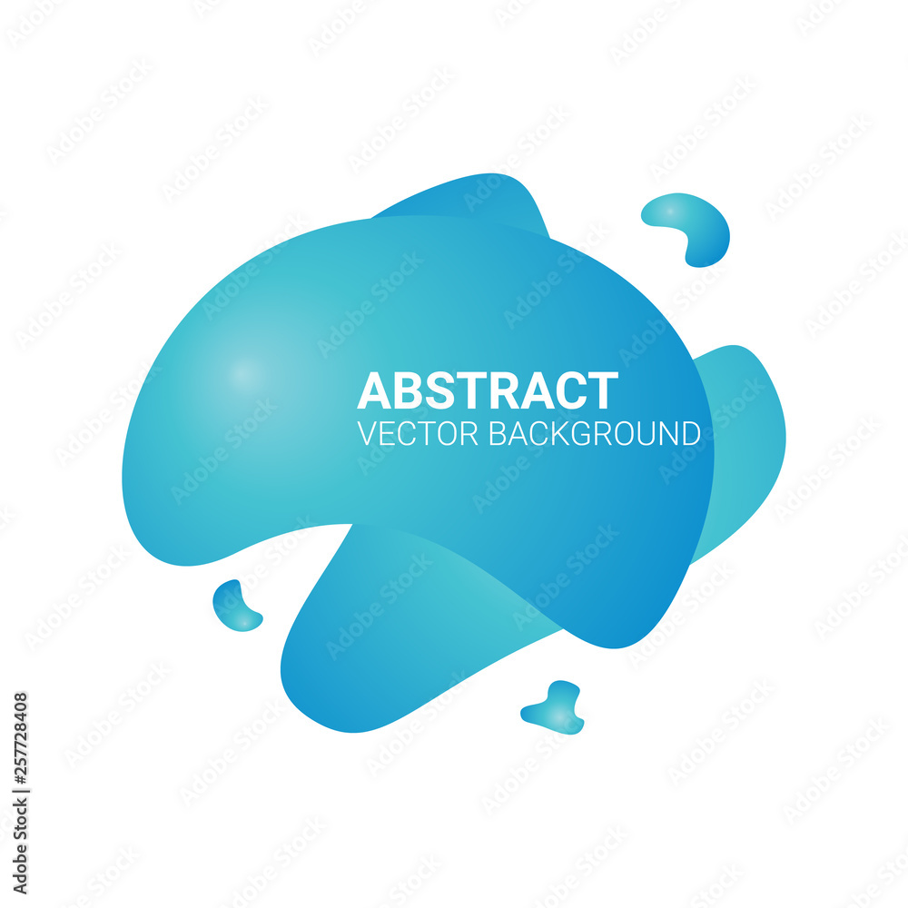 Poster abstract blur free form shapes color gradient