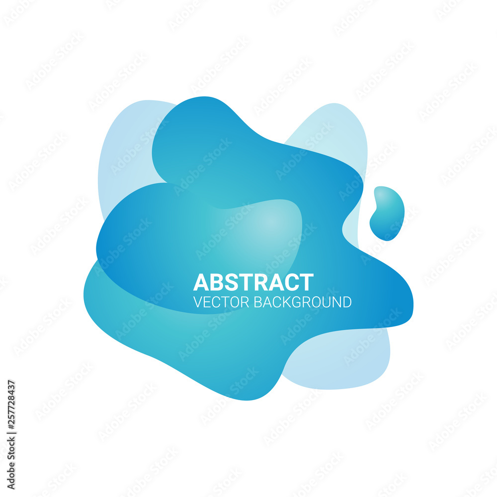 Poster abstract blur free form shapes color gradient