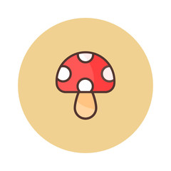 cartoon cute mushroom vector icon