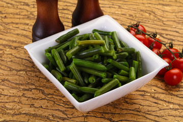 Green beans in the bowl