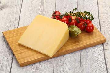 Hard parmesan cheese piece