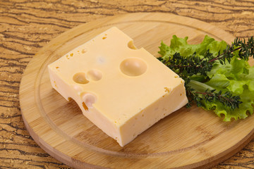 Maasdam cheese brick