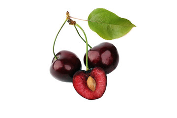 Sweet Cherry Isolated On White Background
