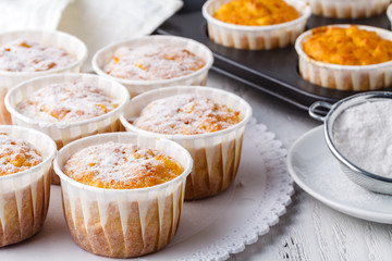Homemade Autumn Pumpkin Muffin Ready to Eat