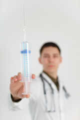 doctor students white syringe