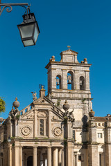 Fototapeta na wymiar Facade of the Igreja da Graca church of Evora. Alentejo Portugal